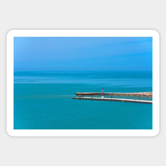 Lake Huron on a Calm, Early Spring Day Sticker by BrianPShaw